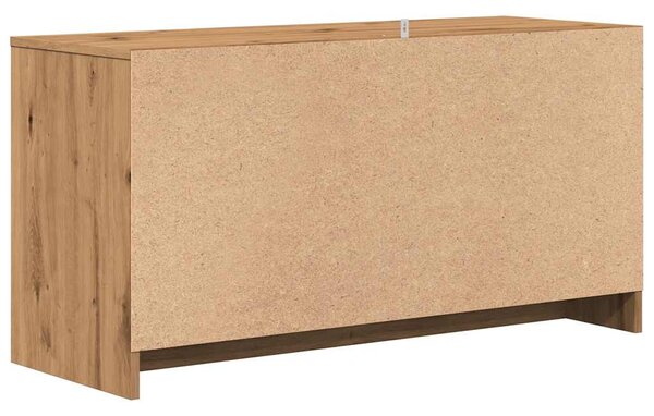 Kézműves tölgy színű szerelt fa TV-szekrény 102x37,5x52,5 cm