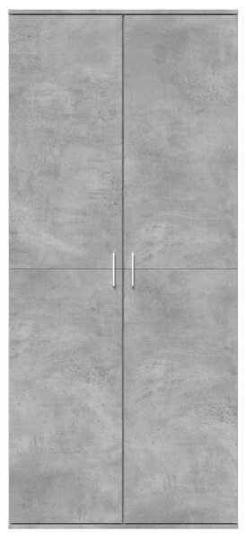 Betonszürke szerelt fa magasszekrény 80 x 35 x 180 cm