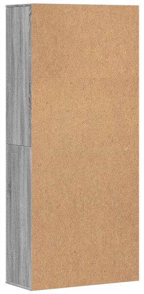Szürke sonoma színű szerelt fa magasszekrény 80 x 35 x 180 cm