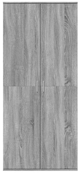 Szürke sonoma színű szerelt fa magasszekrény 80 x 35 x 180 cm