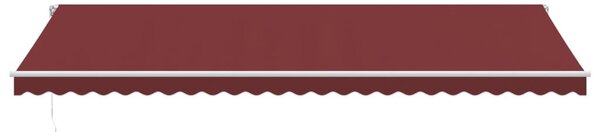 VidaXL burgundi vörös kézzel kihúzható napellenző 600 x 300 cm