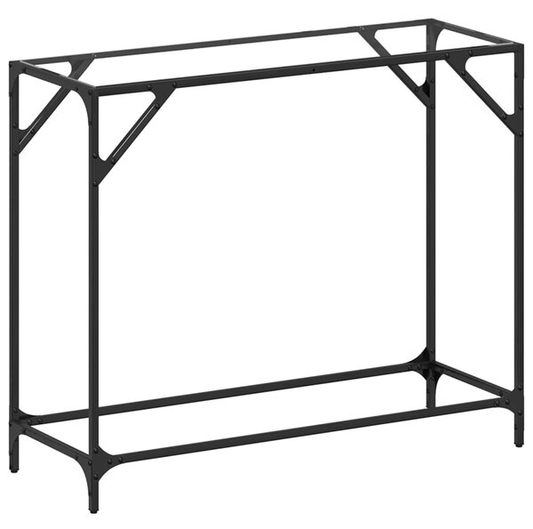 Acél tálalóasztal átlátszó üveglappal 98 x 35 x 81 cm