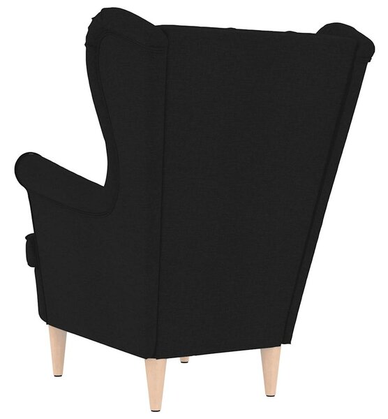 Fekete szövetfotel 74 x 84 x 100 cm