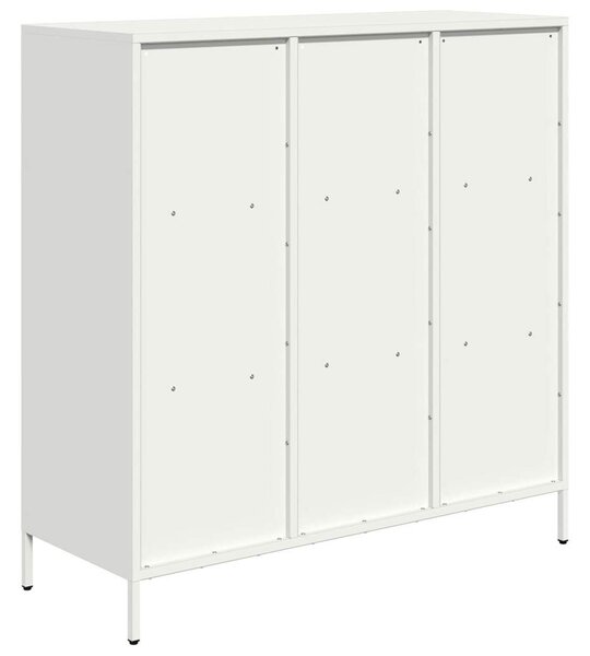 Fehér acél tálalószekrény 101,5 x 39 x 103,5 cm