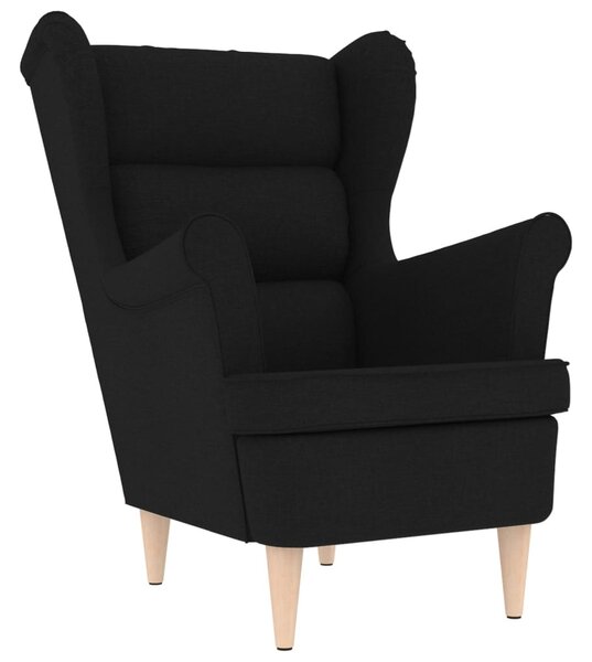 Fekete szövetfotel 74 x 84 x 100 cm
