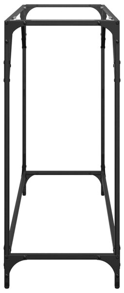 Acél tálalóasztal átlátszó üveglappal 98 x 35 x 81 cm