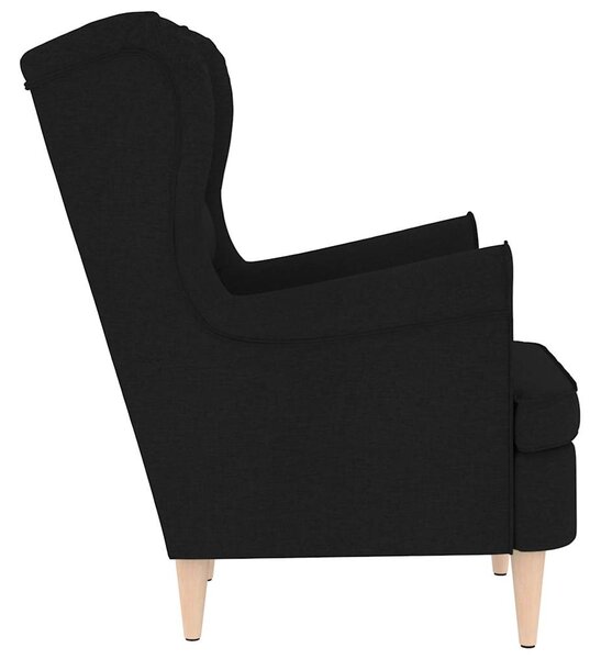 Fekete szövetfotel 74 x 84 x 100 cm