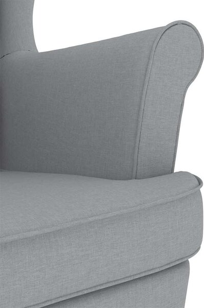 Világosszürke szövet hintaszék 74 x 90 x 102 cm