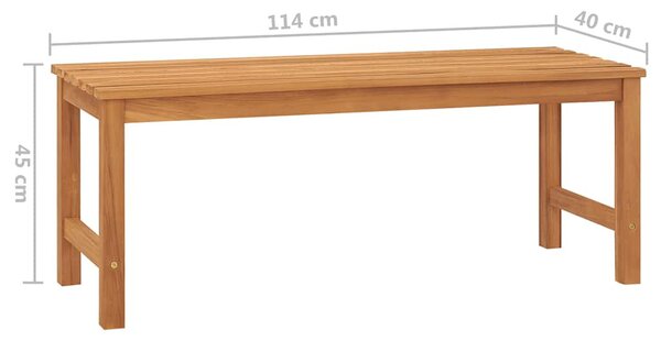 Tömör tíkfa kerti pad 114 cm
