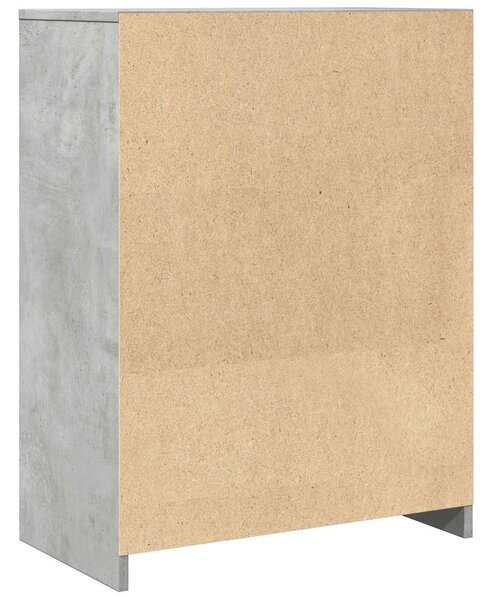 Betonszürke szerelt fa fürdőszobaszekrény 60 x 33 x 80 cm