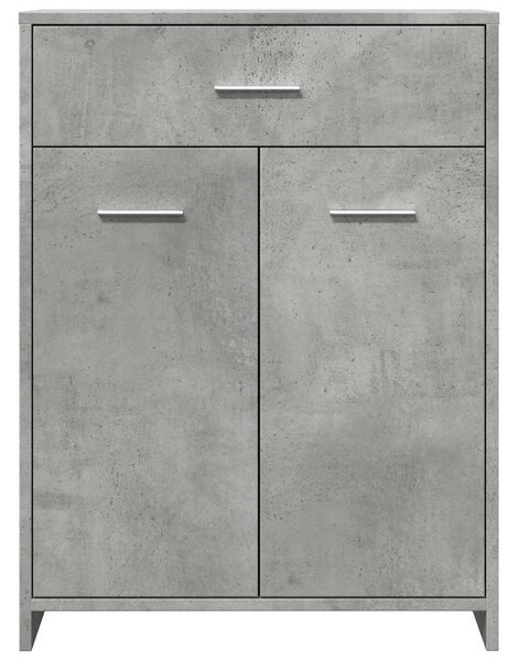 Betonszürke szerelt fa fürdőszobaszekrény 60 x 33 x 80 cm
