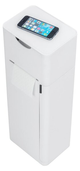 Fehér műanyag WC-papír tartó állvány WC-kefével Imon – Wenko