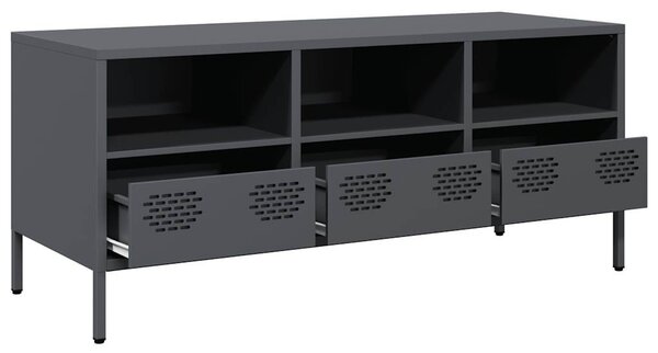 Antracit hidegen hengerelt acél TV-szekrény 101,5x39x43,5 cm