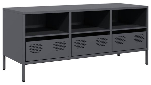 Antracit hidegen hengerelt acél TV-szekrény 101,5x39x43,5 cm