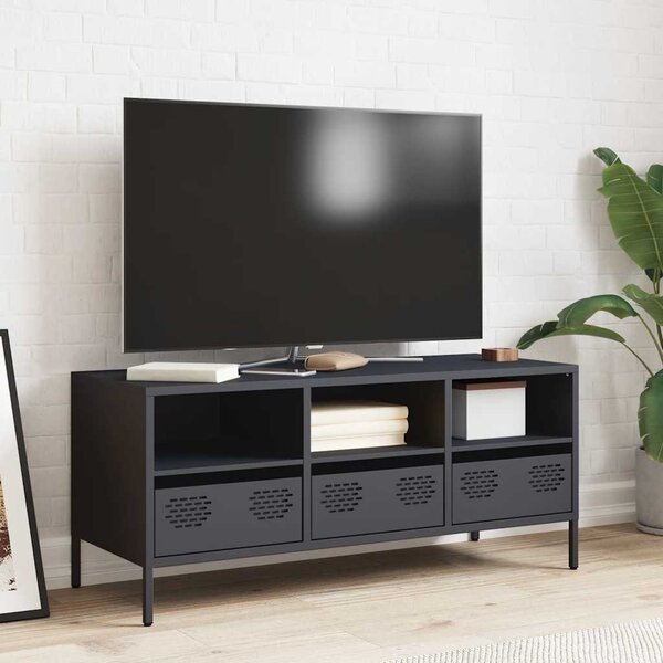 Antracit hidegen hengerelt acél TV-szekrény 101,5x39x43,5 cm