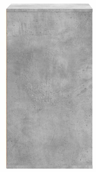 Betonszürke szerelt fa fiókos sarokszekrény 60 x 41 x 76 cm