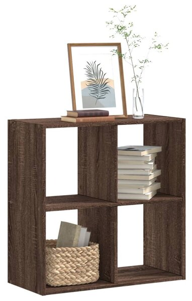 Füstös tölgy színű szerelt fa könyvespolc 68,5 x 32 x 68,5 cm