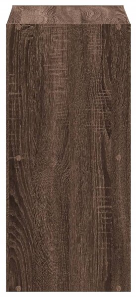 Füstös tölgy színű szerelt fa könyvespolc 68,5 x 32 x 68,5 cm