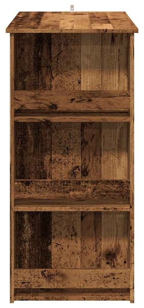 Antik fa bárasztal polccal 102 x 50 x 103,5 cm
