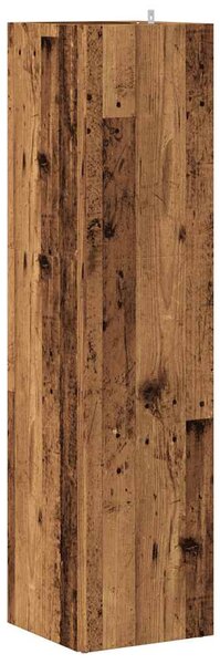 Antik fa színű szerelt fa sarokszekrény 33 x 33 x 132 cm