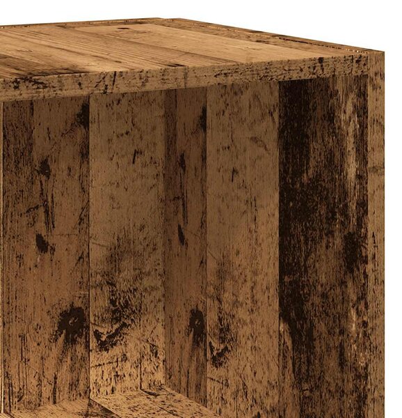 Antik fa színű szerelt fa sarokszekrény 33 x 33 x 132 cm