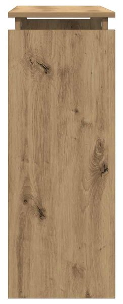 Kézműves tölgy színű szerelt fa dohányzóasztal 80 x 30 x 80 cm
