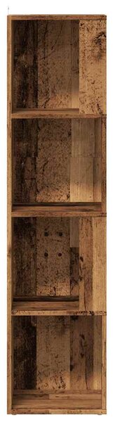 Antik fa színű szerelt fa sarokszekrény 33 x 33 x 132 cm