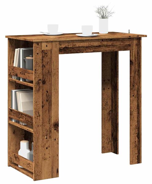 Antik fa bárasztal polccal 102 x 50 x 103,5 cm