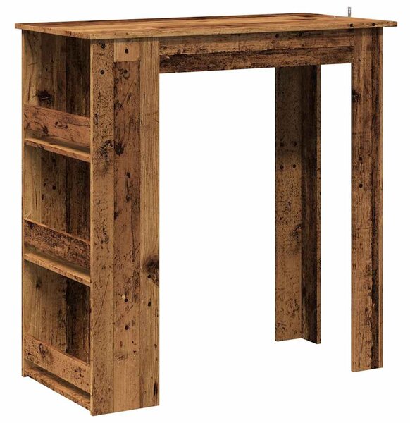Antik fa bárasztal polccal 102 x 50 x 103,5 cm
