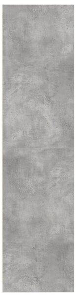 Betonszürke szerelt fa ruhásszekrény 100 x 50 x 200 cm