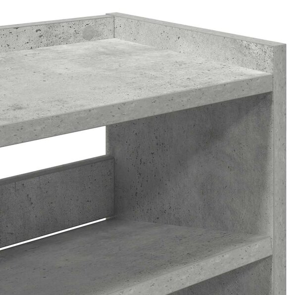 Betonszürke szerelt fa cipőtartó 80x25x81 cm