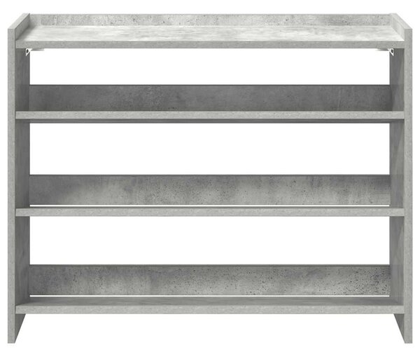 Betonszürke szerelt fa cipőtartó 80x25x62 cm