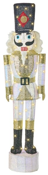 Kültéri dekoráció LED STOROVAN 152 cm Diótörő Fehér/arany