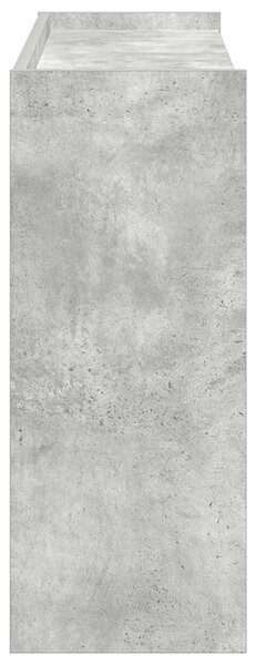 Betonszürke szerelt fa cipőtartó 80x25x62 cm