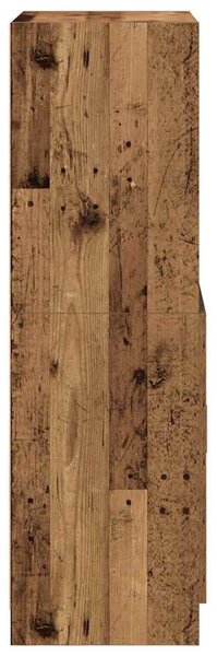 Antik fa színű szerelt fa konyhaszekrény 57x41,5x131,5 cm