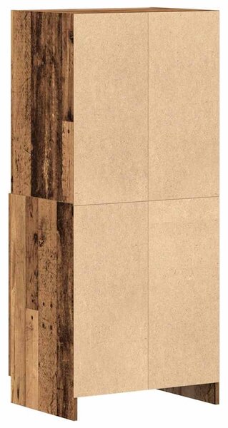 Antik fa színű szerelt fa konyhaszekrény 57x41,5x131,5 cm
