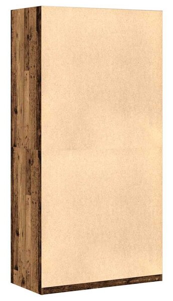 Antik fa színű szerelt fa ruhásszekrény 100 x 50 x 200 cm