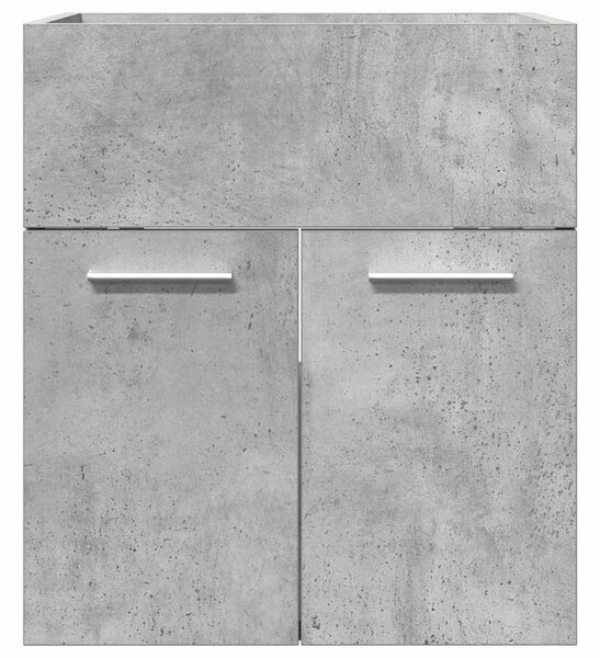 Betonszürke szerelt fa fürdőszobai mosdószekrény 41x38,5x46 cm