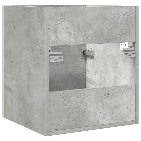 Betonszürke szerelt fa fürdőszobai mosdószekrény 41x38,5x46 cm