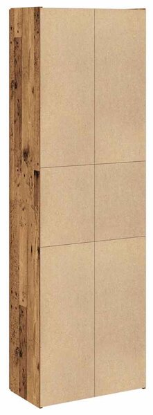 Antik fa színű szerelt fa magasszekrény 60 x 32 x 190 cm