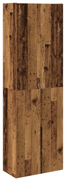Antik fa színű szerelt fa magasszekrény 60 x 32 x 190 cm