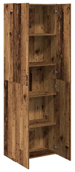 Antik fa színű szerelt fa magasszekrény 60 x 32 x 190 cm