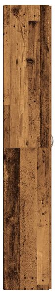 Antik fa színű szerelt fa magasszekrény 60 x 32 x 190 cm