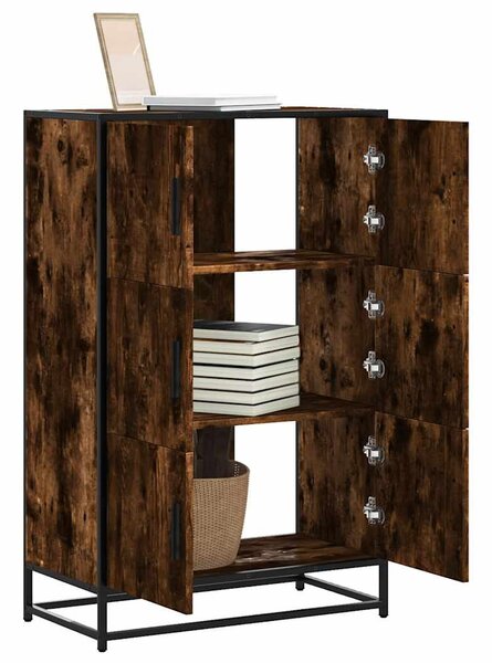 Highboard sonoma tölgy 68x35x106,5 cm gépelt fa és fém