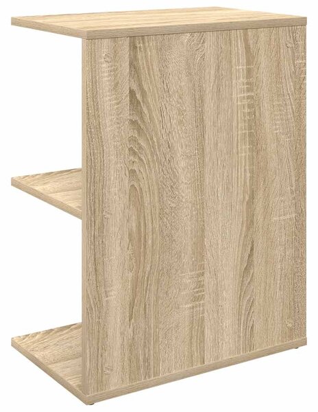 2 db sonoma tölgy színű szerelt fa éjjeliszekrény 46,5x29x61 cm
