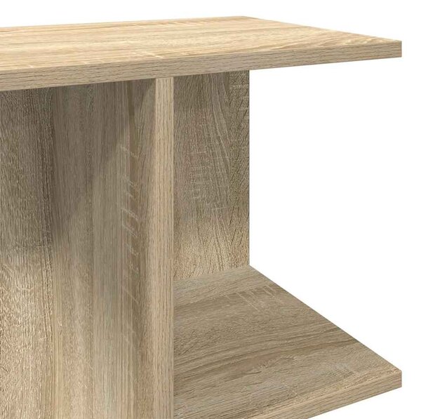2 db sonoma tölgy színű szerelt fa éjjeliszekrény 46,5x29x61 cm