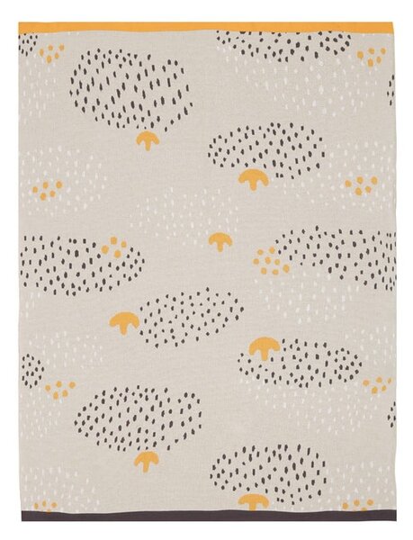 Raindrops bézs-narancssárga pamut gyerek ágytakaró, 80 x 100 cm - Södahl