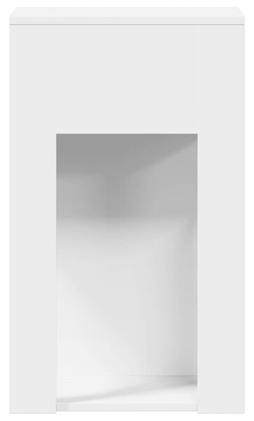 Számítógépes toronyállvány fiókkal fehér 30x44x74 cm