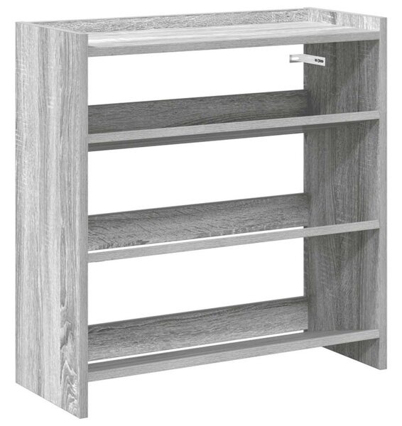 Szürke sonoma színű szerelt fa cipőtartó 60x25x62 cm