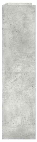 Betonszürke szerelt fa cipőtartó 80x25x100 cm